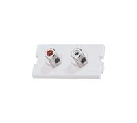 Modular AV Face Plate System Phono Snap-in Block - Plaque modulaire enclenchable - RCA X 2