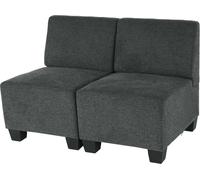 Modular Canapé 2 Places Canapé Lyon, Tissu/Textile Gris Anthracite, Sans Accoudoirs Multicolore