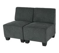 Modular Canapé 2 places Canapé Lyon, tissu/textile gris anthracite, sans accoudoirs