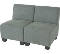 Modular Canapé 2 places Lyon, tissu/textile gris, sans accoudoirs Gris