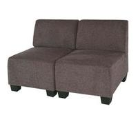 Modular Canapé 2 places Lyon, tissu/textile marron, sans accoudoirs