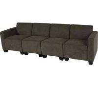 Modular Canapé 4 places Lyon, tissu/textile ~ marron