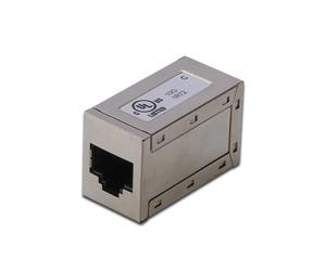 Modular Coupling, 8P8C, 1:1 shielded CAT6, metal housing