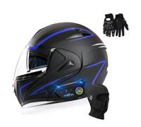 Modular Motorcycle Helmet, ECE Approved, High Resistance Shell, Built-in Speaker Microphone for Men and Women(C4,S(55~56CM))