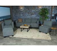 Modular Sofa-System Ensemble de canapés Lyon 3-1-1-1, tissu/textile gris