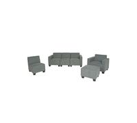 Modular Sofa-System Ensemble de canapés Lyon 3-1-1-1, tissu/textile gris