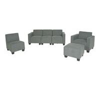 Modular Sofa-System Ensemble de canapés Lyon 3-1-1-1, tissu/textile gris Gris G