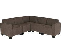 Modular Sofa-System Ensemble de canapés Lyon 5, tissu/textile brun