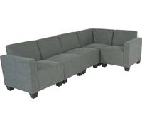 Modular Sofa-System Ensemble de canapés Lyon 5, tissu/textile gris Gris
