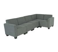 Modular Sofa-System Ensemble De Canapés Lyon 5, Tissu/Textile Gris Multicolore