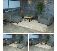 Modular Sofa-System Ensemble de canapés Lyon 6-2, tissu/textile gris