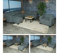 Modular Sofa-System Ensemble De Canapés Lyon 6-2, Tissu/Textile Gris Multicolore