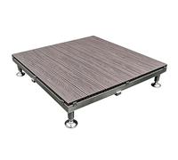 Modular Wood Plastic Composite Elevated Floor, Anti-corrode Flooring Tiles | Composite Platform for Patio, Garden, Backyard, Easy Assembly, Free Combination, Adjustable Height(Purple sandalwood color)