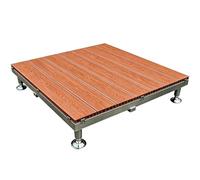 Modular Wood Plastic Composite Elevated Floor, Anti-corrode Flooring Tiles | Composite Platform for Patio, Garden, Backyard, Easy Assembly, Free Combination, Adjustable Height(Redwood color)