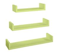MODULARREDO | CALAMITA Lot de 3 étagères murales, 60 x 8 p15,5 cm, vert