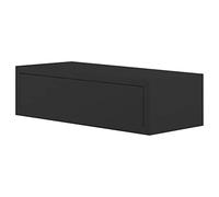 MODULARREDO | LEGOLO Étagère murale avec tiroir, table de chevet suspendue, étagère murale, 45 x 13,4 p20 cm, noir - Made in Italy