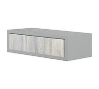 MODULARREDO | LEGOLO Étagère murale avec tiroir, table de chevet suspendue, étagère murale, 45 x 13,4 p20 cm, gris foncé - Made in Italy