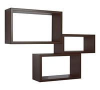 MODULARREDO | Tricot Lot de 3 étagères murales 45 x 27 cm, Wengé, kit de chevilles inclus