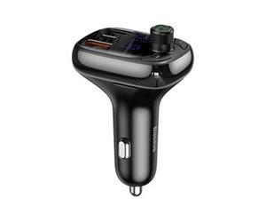 Modulateur FM avec chargeur de voiture 2x USB, Type-C, lecteur MP3 Bluetooth - S-13 (CCMT000101) - Noir