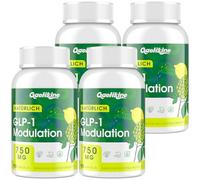 Modulation du GLP-1 750 mg, Supplément Naturel de GLP, Niveaux de GLP-1, Booster (60 Unité (Lot de 4))