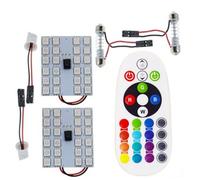 Module 24 LED RGB intérieur voiture télécommande plafonnier liseuse