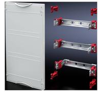 Module à rails porteurs d'appareillages Rittal 9666.170 Tôle d'acier gris clair (RAL 7035) (l x H) 250 mm x 300 mm 1 pc(s)