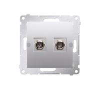 MODULE ARGENT MAT PRISE 2X TV TYPE F PREMIUM 54 DASF2.01/43