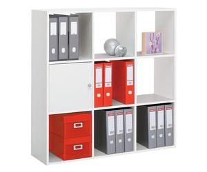 Module bibliothèque multicases Color - 9 cases - Blanc