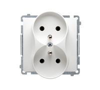 MODULE BLANC PRISE 2X Z/U AVEC COUVERCLES BASIC BMGZ2MZ.01/11