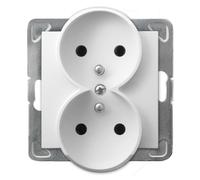MODULE BLANC PRISE 2X Z/U PINCES À VIS IMPRESSION GP-2YRZ/m/00