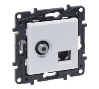 MODULE BLANC PRISE MULTIMÉDIA TV TYPE "F" NILOE STEP 863177