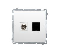 MODULE BLANC PRISE TV TYPE F + PRISE BASIC BMAFRJ45.01/11