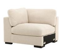 Module Canapé d'Angle Gauche "Salerno" 112cm Beige Beige