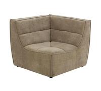 Module Canapé d'Angle Matelassé "Grid" 98cm Taupe Foncé