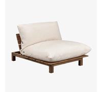 Module central inclinable pour canapé modulaire en bois d'acacia Brina Beige Crème