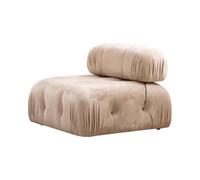 Module central pour canapé modulable en velours Bubble 1V - Beige