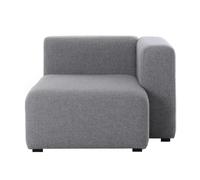 Module chaise longue droit étroit Mags 97x127,5cm black stained pine wood legs