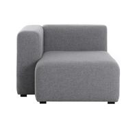 Module chaise longue gauche étroit Mags 97x127,5cm black stained pine wood legs