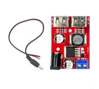 Module contrôleur de charge solaire double USB 5 V 3 A - Convertisseur abaisseur DC-DC pour entrée 6 V-40 V, carte d'alimentation solaire portable pour smartphones et tablettes