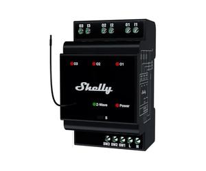 Module Contrôleur Shelly Wave Pro 3 LR Rail DIN avec 3 Relais Z-Wave +LR 110/240V CA 3x16A