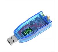 Module convertisseur Boost/Buck réglable d'entrée USB CC vers CC - Sortie 1-24 V, carte de régulation 3 W avec écran LCD pour alimentations industrielles (affichage rouge)