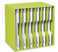 Module CubiCep Gloss en polystyrène superposable 12 compartiments 24x32 - L25 x H35,3 x P35,3 cm anis G