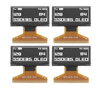 Module d’affichage LCD de 0,96 pouce, écran LCD numérique avec une résolution de 128 x 64, affichage auto-éclairé à couche plastique mince pour interface SPI/IIC, remplacement (Affichage blanc)