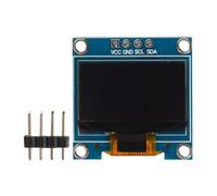 Module d'affichage 0,96" avec résolution 128 x 64, interface I²C, large plage de tension de 3,3 V à 5 V, pour Arduino, pour ESP32 et pour ESP8266 (bleu)