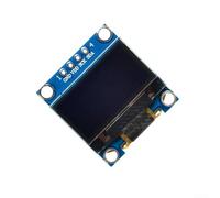 Module d'affichage 0,96", résolution 128 x 64 SS, interface I²C, large tension de 3,3 V à 5 V, pour Arduino/pour ESP32/pour projets ESP8266 (bleu jaune)