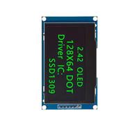 Module d'affichage 2,42 pouces résolution 128 x 64 interfaces SPI IIC pour microcontrôleurs Compact ABS Design ABS Module d'affichage