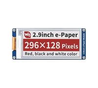 Module d'affichage à encre électronique (B) de 2,9 pouces compatible avec Raspberry Pi 296×128 rouge/noir/blanc avec communication via interface SPI et grand angle de visualisation