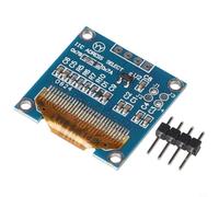 Module d'affichage de 2,4 cm avec interface IIC, résolution 128 x 64, large tension de 3,3 V-5 V pour Arduino pour ESP32 pour projets ESP8266, bleu