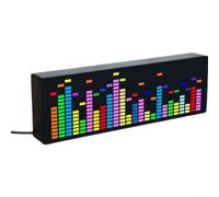 Module d'affichage du spectre musical LED VU mètre VFD Audio Atmosphère Affichage RVB Niveau Audio Carte Amp-lifier pour voiture (contrôle fil)