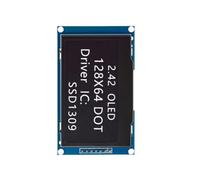Module d'affichage fin de 6,1 cm avec interfaces SPI/IIC, technologie émettant un module d'affichage graphique haute résolution, ABS